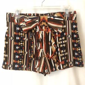 Love Culture | Tribal Print | Bow Front Shorts